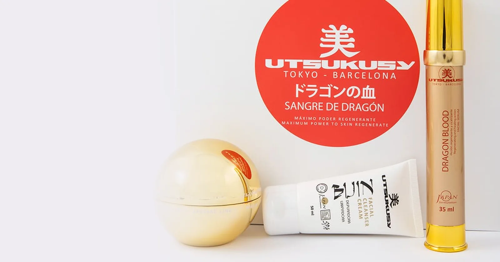 Set Sangre de Dragón de Utsukusy: crema, limpiador Bijin y sérum Dragon Blood