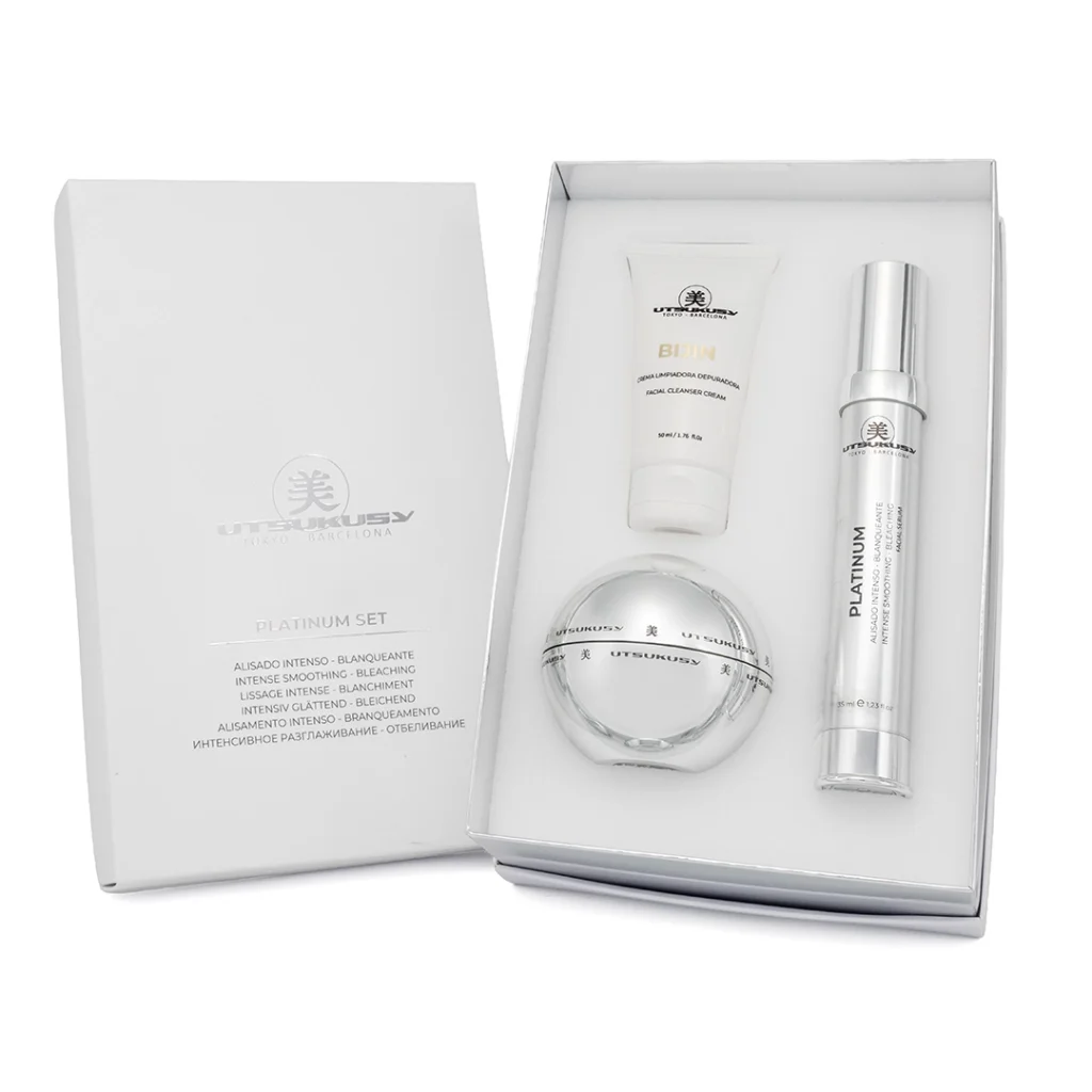Set Platinum, kit facial de cuidado diario (3 productos)