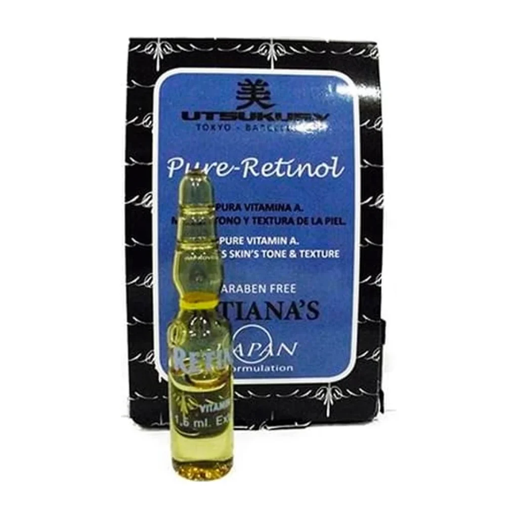 Ampollas Pure Retinol Tatiana’s, caja expositor de 30 ampollas de 1,5 ml