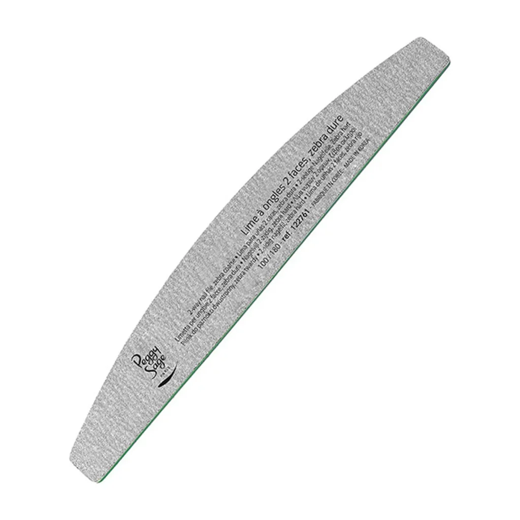 LIMA PARA UÑAS 2 CARAS MEDIA LUNA CEBRA 100/180