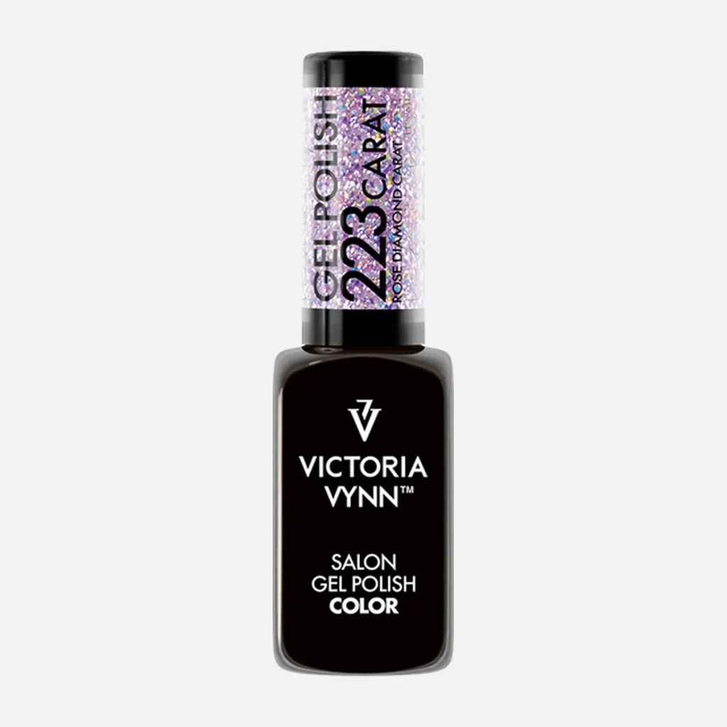 Gel Polish 223 Rose Diamond Carat, esmalte semipermanente con purpurina 8 ml