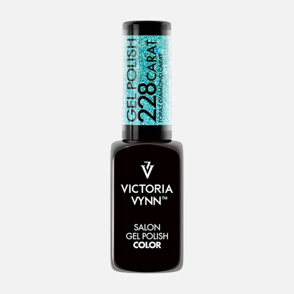Gel Polish 228 Topaz Diamond Carat, esmalte semipermanente con purpurina 8 ml