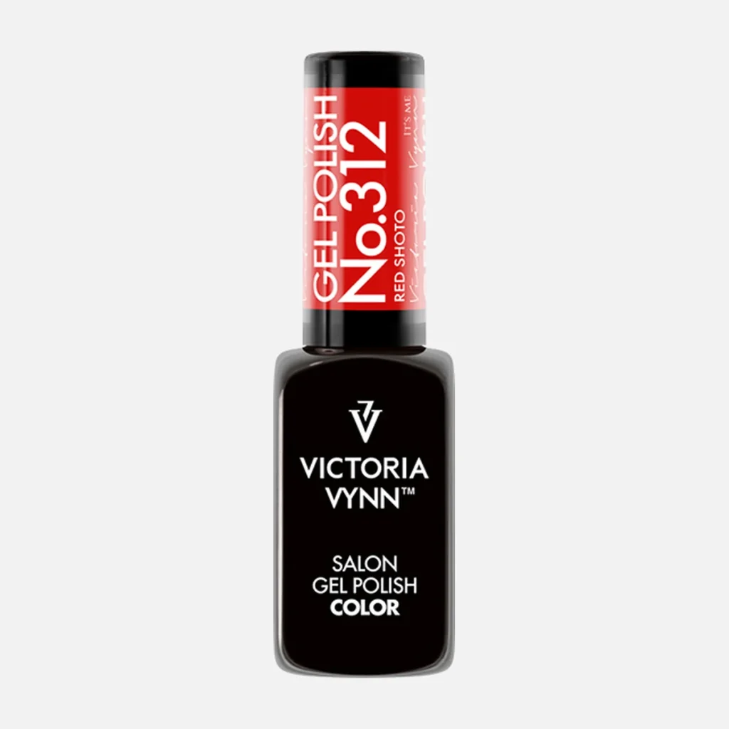 Gel Polish 312 Red Shoto, esmalte semipermanente flúor 8 ml