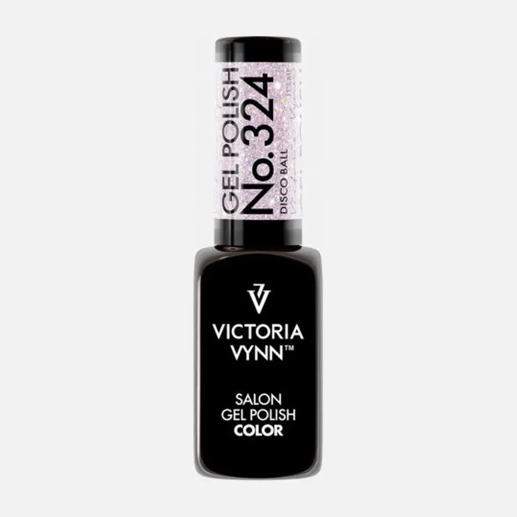 Gel Polish 324 Disco Ball, esmalte semipermanente con purpurina 8 ml