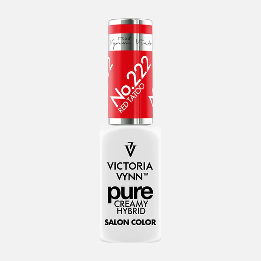 Pure Creamy Hybrid 222 Red Tattoo, esmalte semipermanente 8 ml