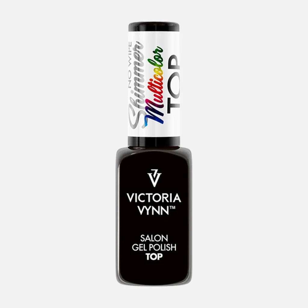 Top Shimmer Multicolor No Wipe, top con brillo multicolor 8 ml