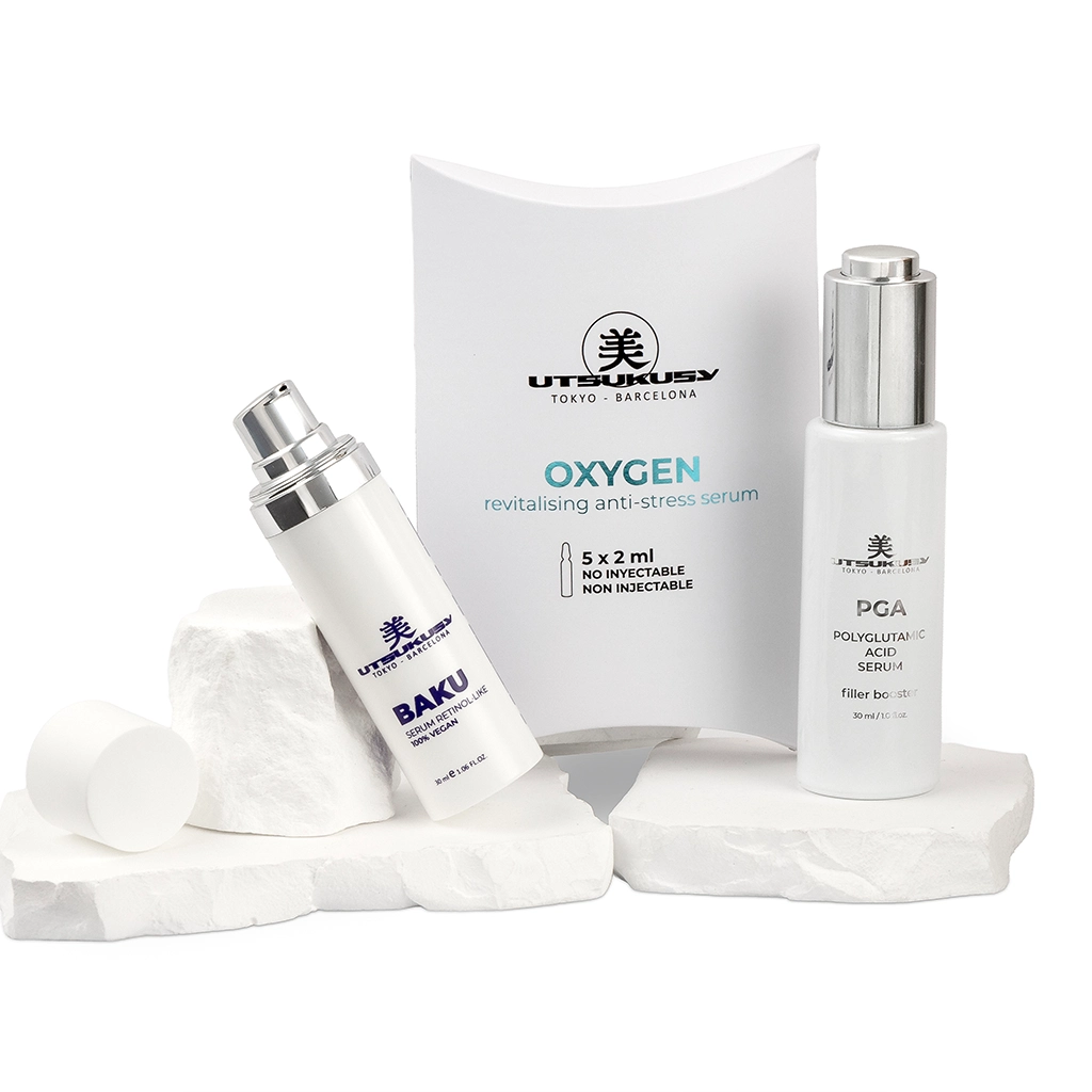 Set PGA y Baku con 5 ampollas Oxygen y neceser blanco