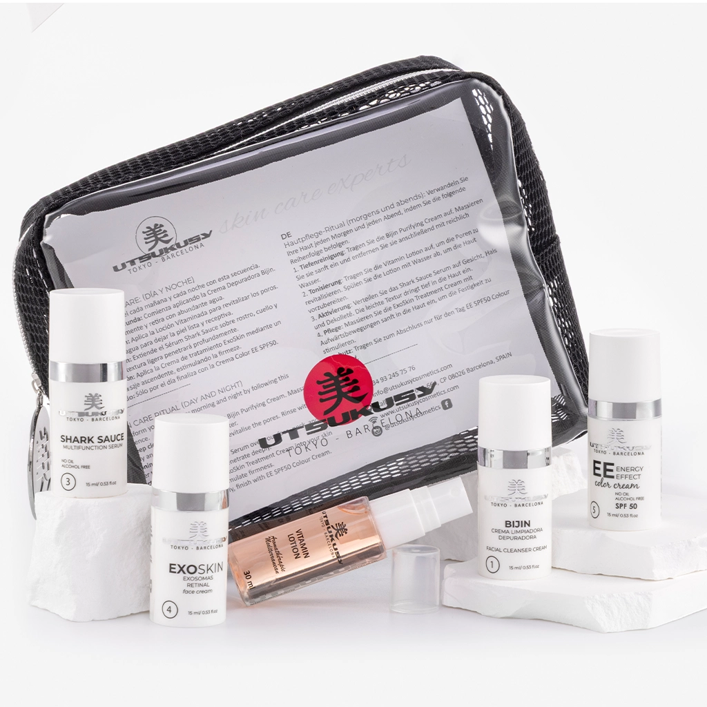 Set Descubrimiento, rutina facial de viaje con neceser (5 productos)