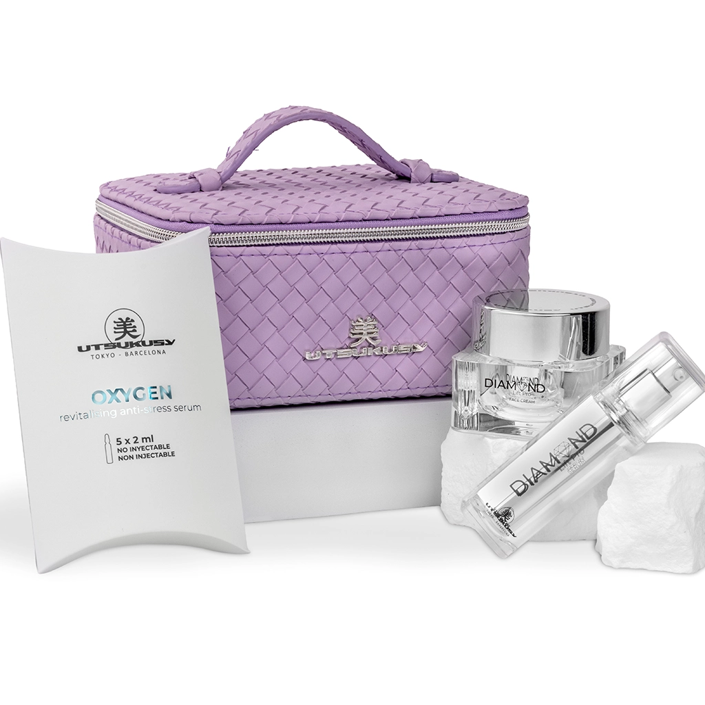 Set Diamond con 5 ampollas Oxygen y neceser lila