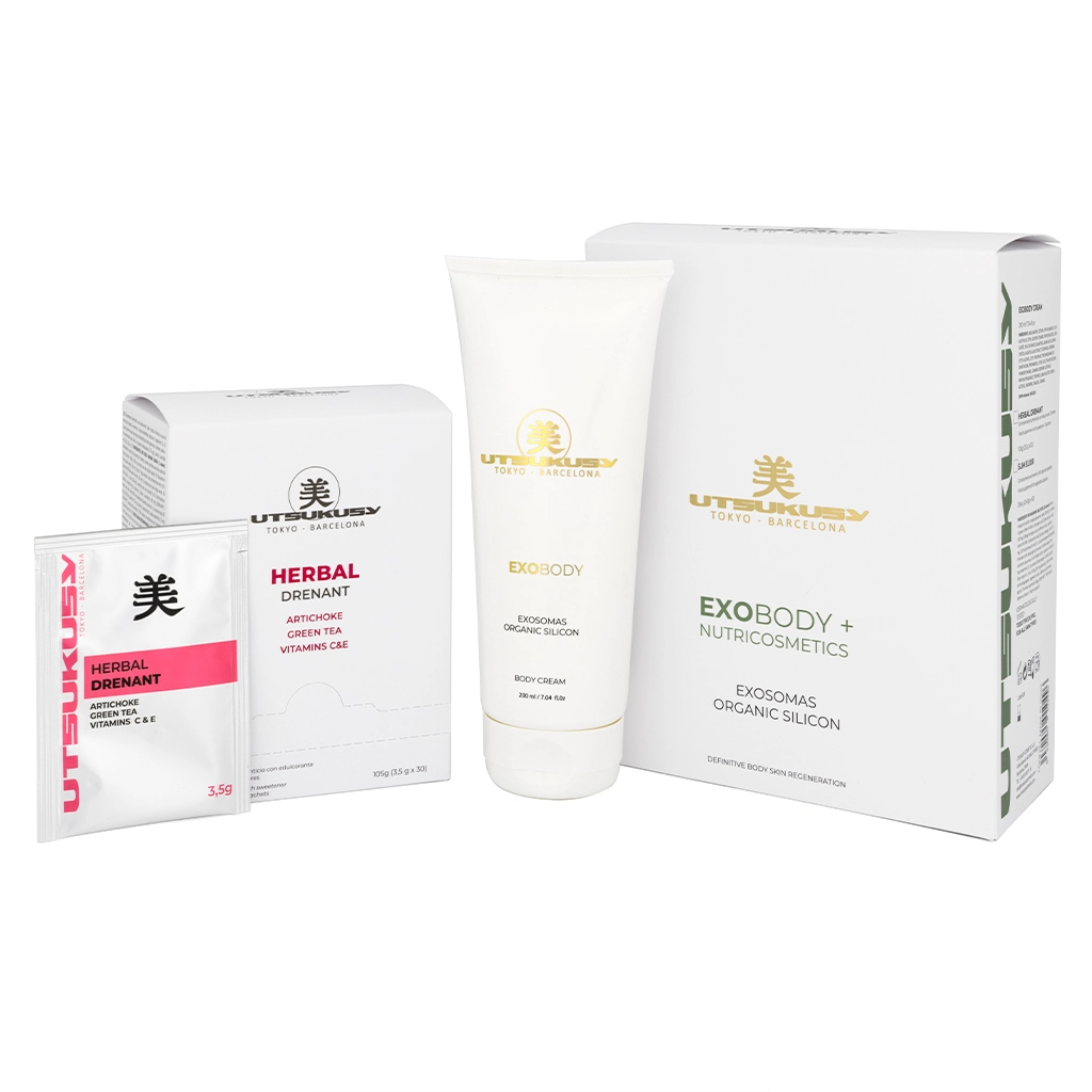 Set Exobody, crema corporal con exosomas + Herbal Drenant