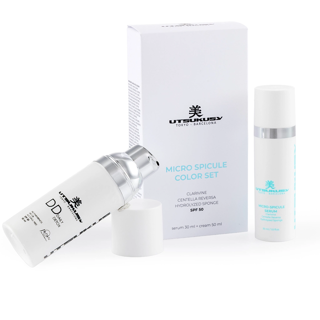 Set Micro Spicule Color con DD Color Cream SPF 50, tono oscuro