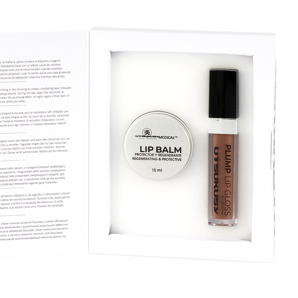 PLUMP LIP GLOSS SET BRONZE (gloss+balm)