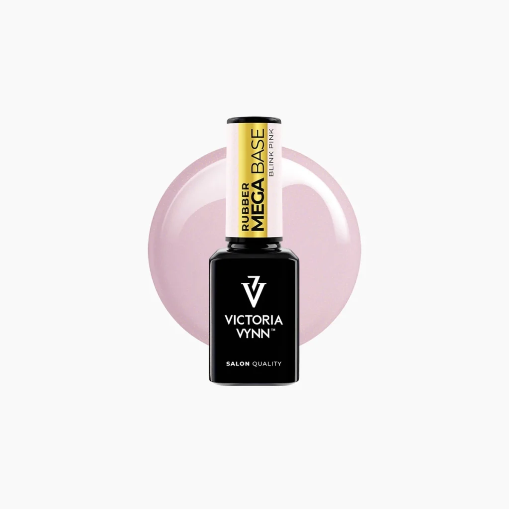 Mega Base Blink Pink, base rubber rosa claro con destellos 15 ml