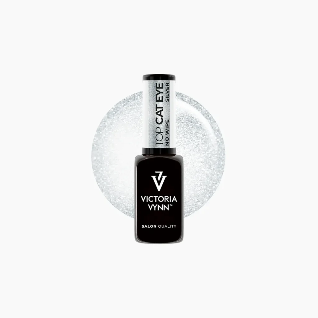 Top Silver Cat Eye No Wipe, top magnético ojo de gato plateado 8 ml